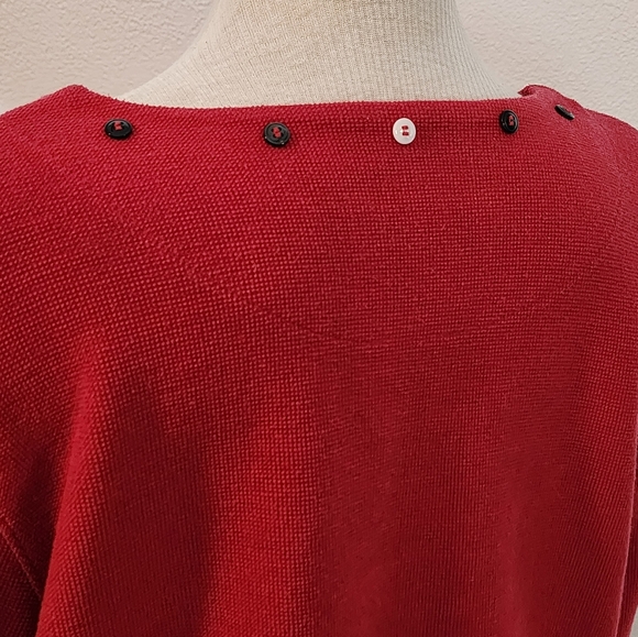 C & B Button Detail Snap Cardigan Red Size L - Picture 8 of 16